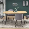 Matbord 'Colorado' 120-160cm - Natur/svart