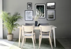 Matbord 'Filippa' 140x90cm - Vitpigmenterad