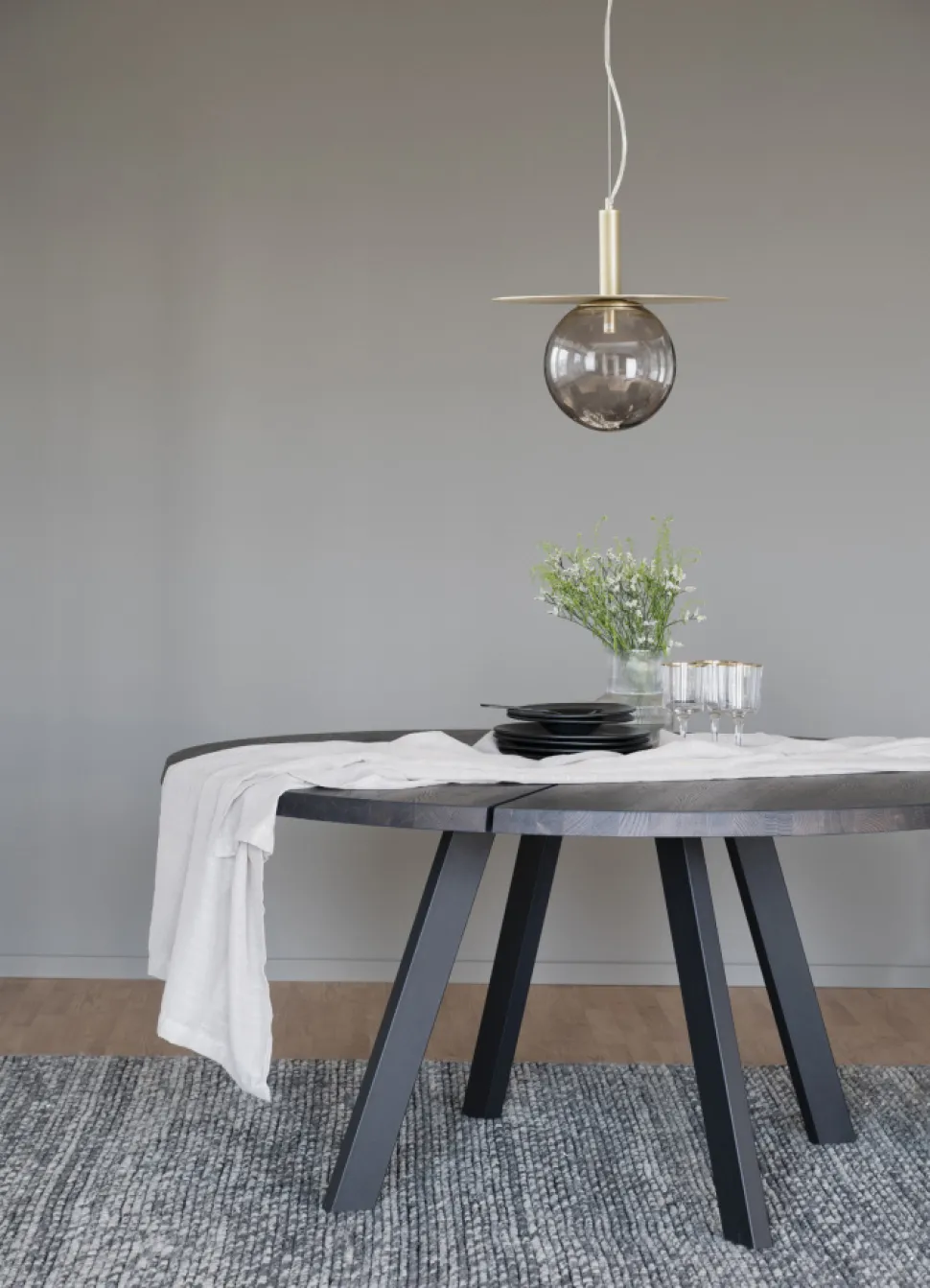 Matbord 'Fred' Runt 160cm - Brun