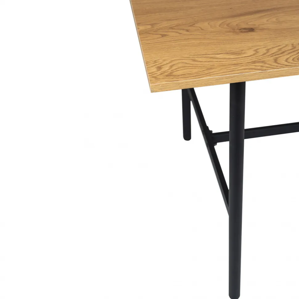 Matbord 'Line' - Ek/Svart 160x90cm