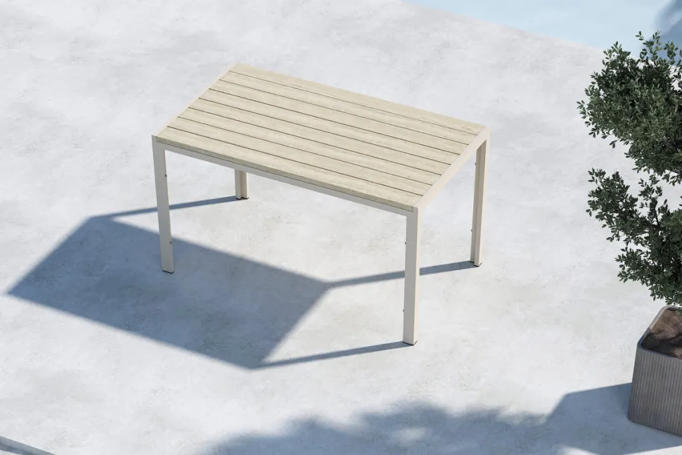 Matbord 'Mirko' 140x74cm - Beige