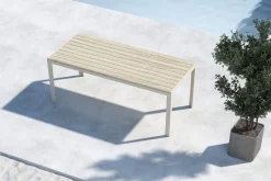 Matbord 'Mirko' 205x74cm - Beige