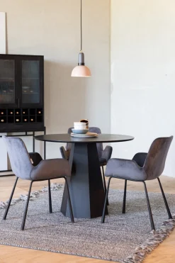 Matbord 'Pilar' Runt 100cm - Svart