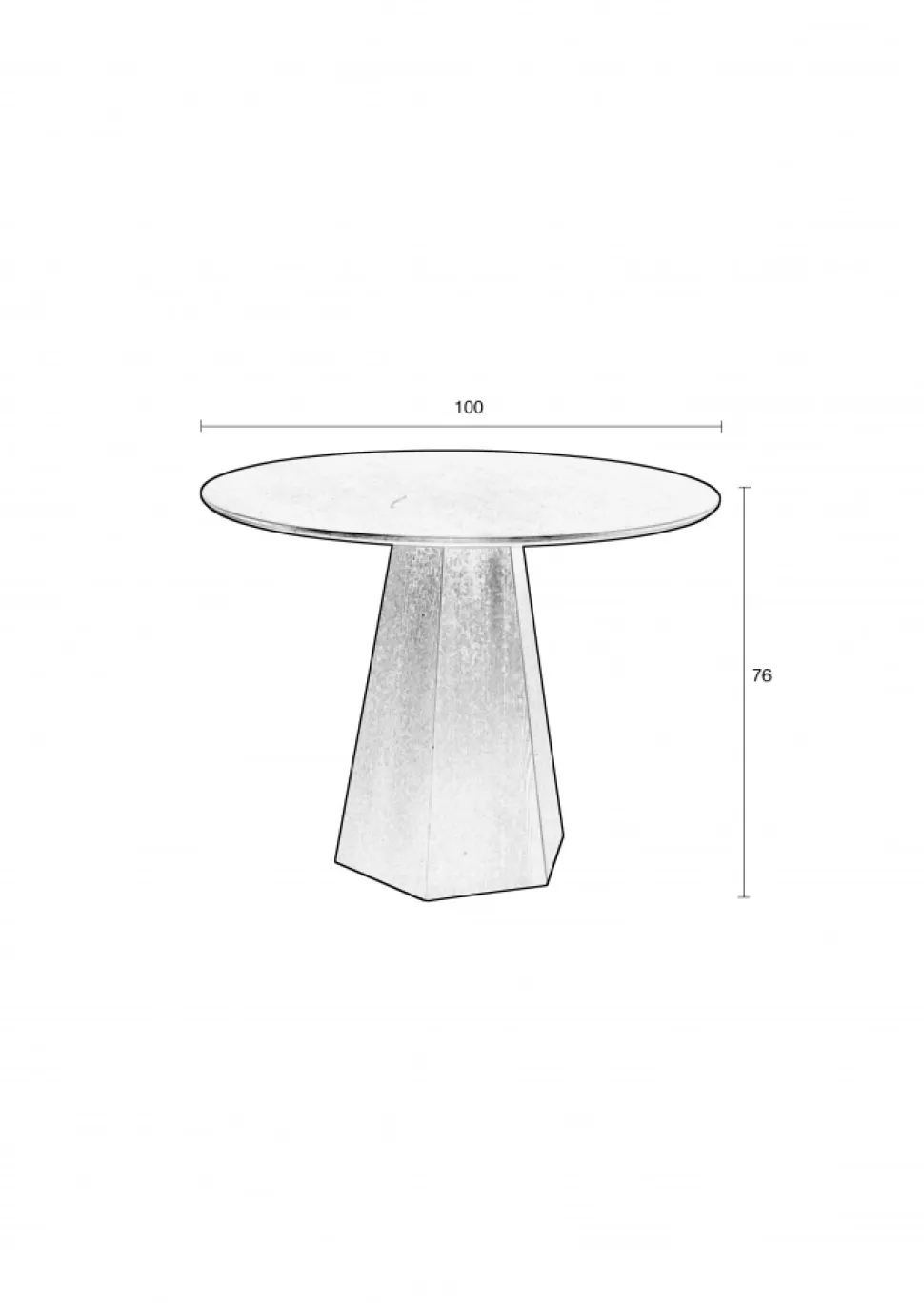 Matbord 'Pilar' Runt 100cm - Svart