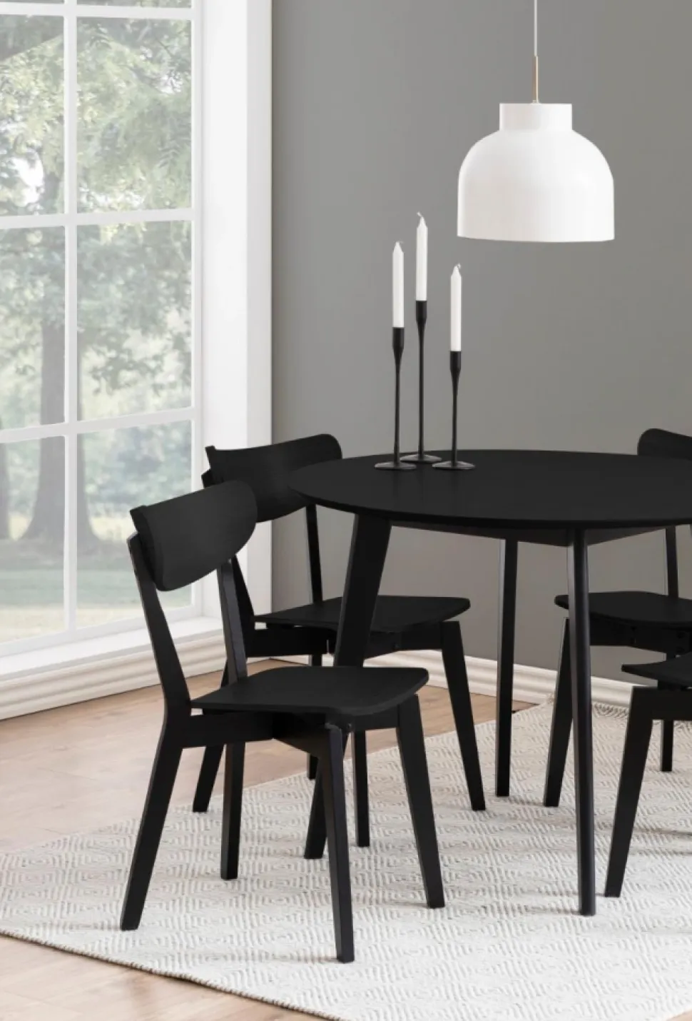 Matbord 'Ärsjö' Runt 105cm - Svart