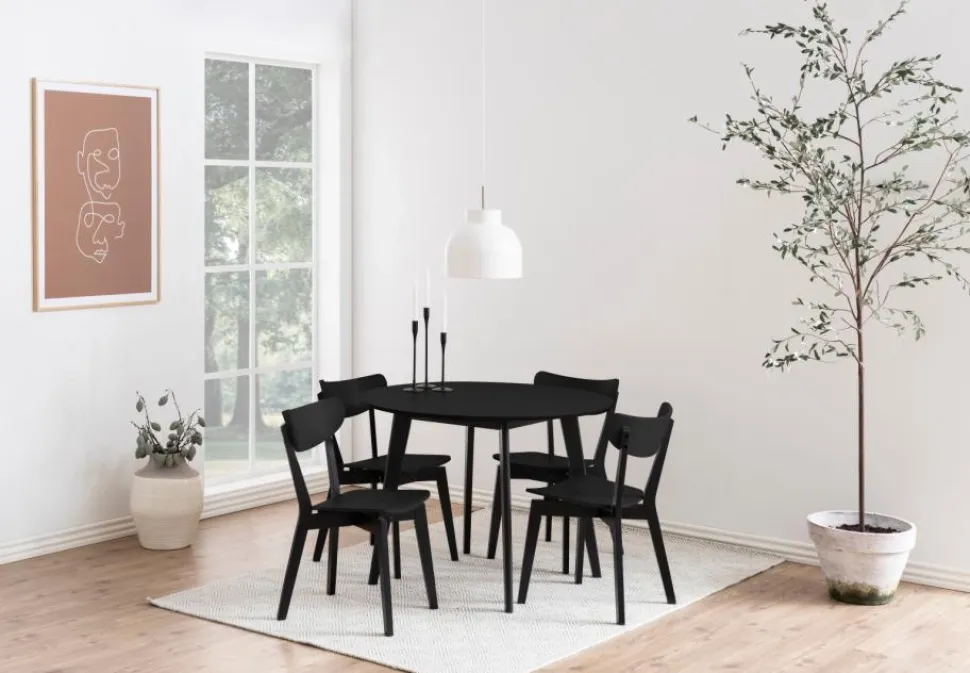 Matbord 'Ärsjö' Runt 105cm - Svart