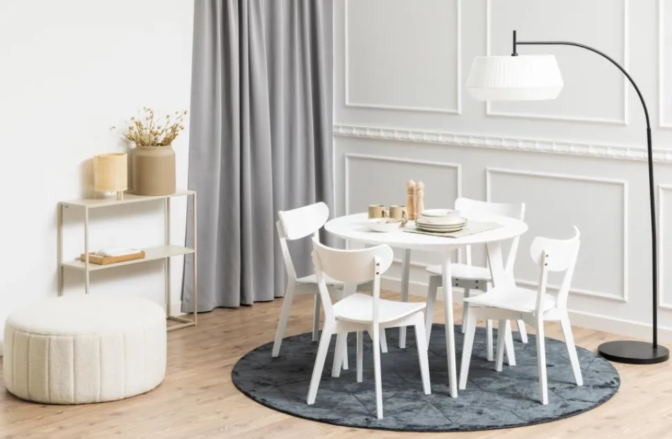 Matbord 'Ärsjö' Runt 105cm - Vit