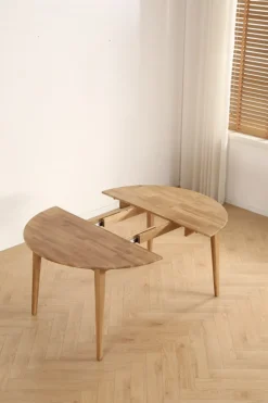 Matbord 'Saba' Ovalt/Runt 120-165x120 cm - Ek