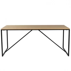 Matbord 'Vega' 180x90cm - Natur/Svart