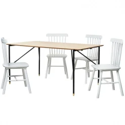 Matgrupp 'Hornstull Elsa' - 1 Bord & 4 Stolar