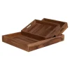 3-pack Bricka 'Faro' - Teak/Natur