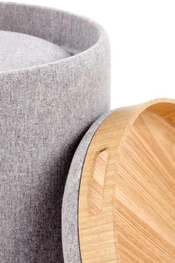 2-pack Sittpuff/Sidobord 'Aviko' - Grå