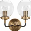 2-pack Vägglampa 'Bright' - Mässing