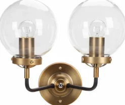 2-pack Vägglampa 'Bright' - Mässing