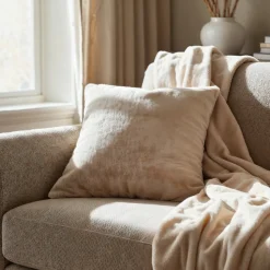 Pläd 'Aranga Super Soft Throw' 130x170cm - Beige