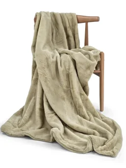 Pläd 'Aranga Super Soft Throw' 130x170cm - Ljusgrön
