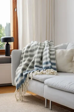 Pläd 'Monica' 130x170cm - Blå