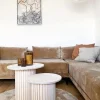 Rund matta 'Aranga Super Soft' - Beige