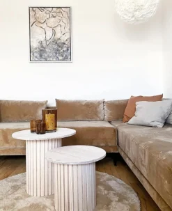 Rund matta 'Aranga Super Soft' - Beige