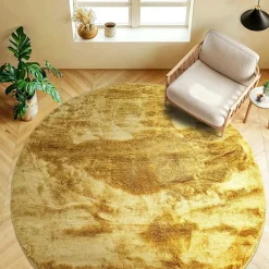 Rund matta 'Aranga Super Soft' 200cm - Gul