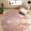 Rund matta 'Aranga Super Soft Fur' - Rosa