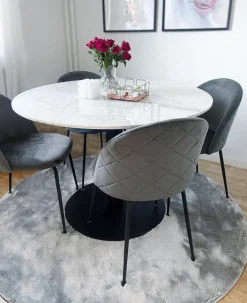 Rund matta 'Aranga Super Soft' - Grå