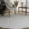 Rund matta 'Aranga Super Soft' - Vit