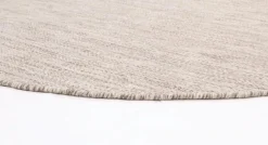 Rund matta 'Dhurry' - Beige