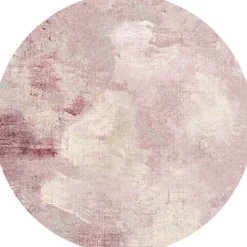 Rund matta 'Mogoro' 240cm - Rosa