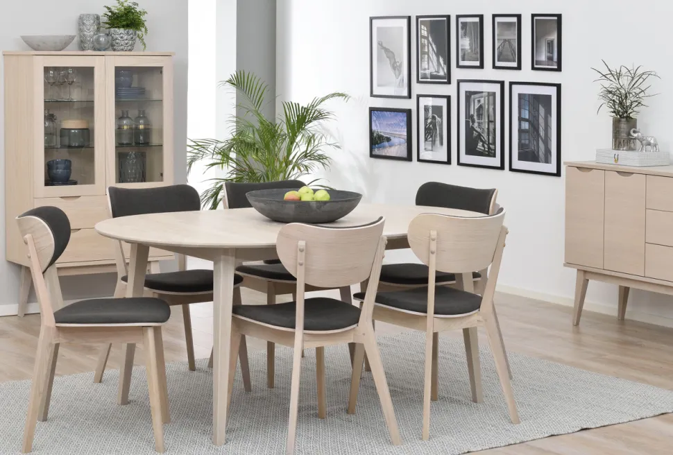 Sideboard 'Filippa' 150x85cm - Ek/Vitpigmenterad