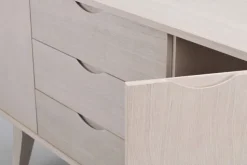 Sideboard 'Filippa' 122x85cm - Ek/Vitpigmenterad