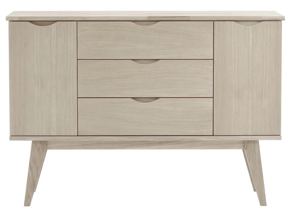 Sideboard 'Filippa' 122x85cm - Ek/Vitpigmenterad