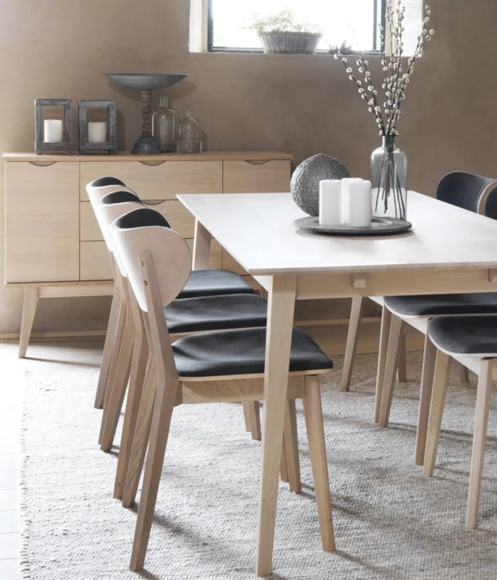 Sideboard 'Filippa' 122x85cm - Ek/Vitpigmenterad