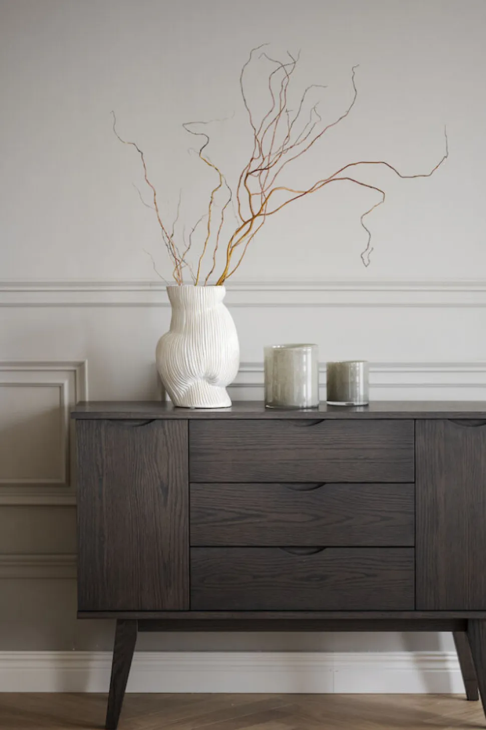 Sideboard 'Filippa' 122x85cm - Mörk ek