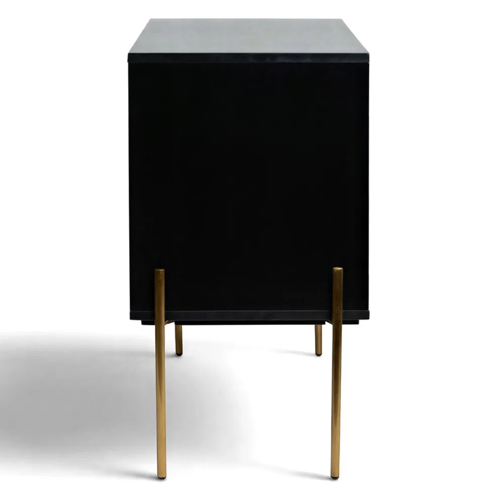 Sideboard 'Frölunda' - Svart/Guld
