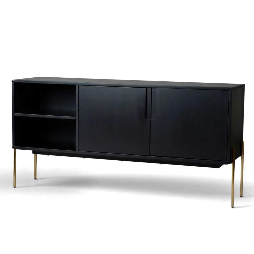 Sideboard 'Frölunda' - Svart/Mässing