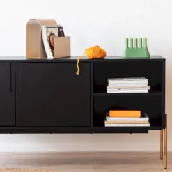 Sideboard 'Frölunda' - Svart/Mässing
