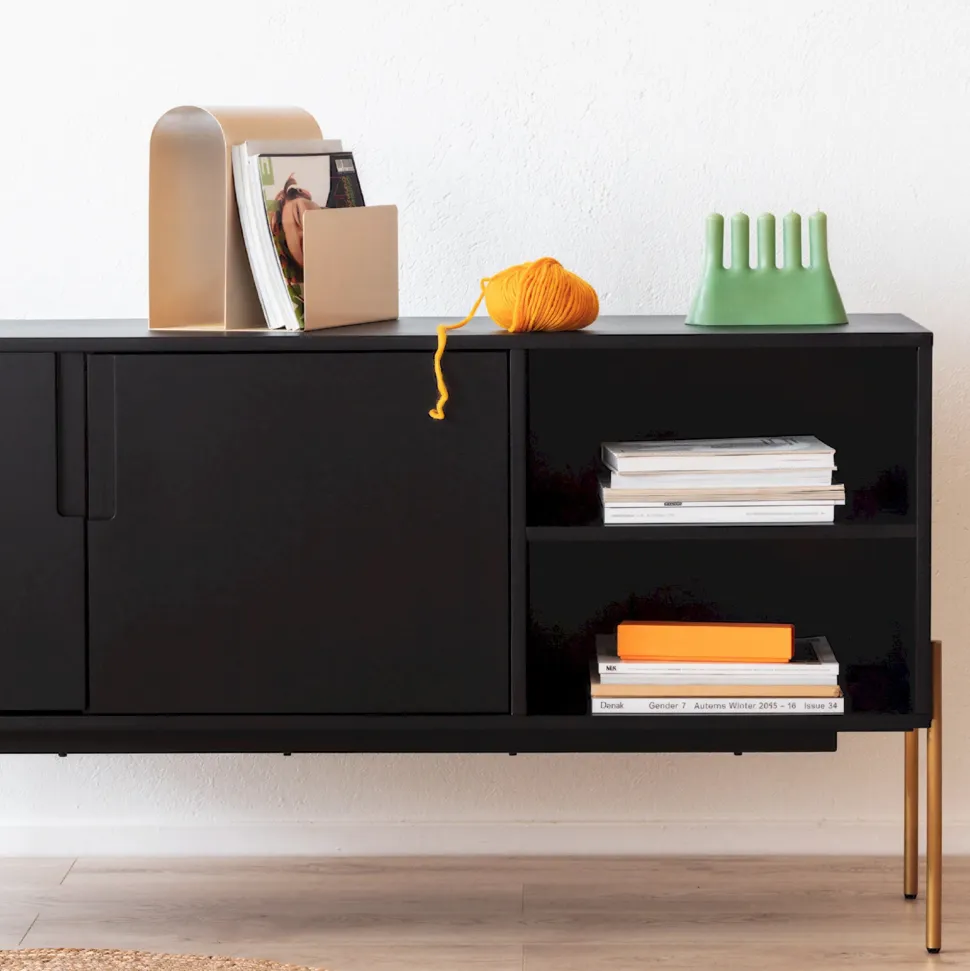 Sideboard 'Frölunda' - Svart/Mässing