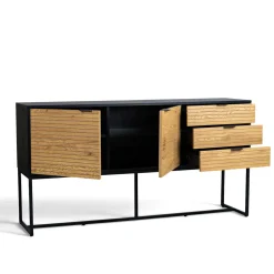 Sideboard 'Line' - Ek/Svart