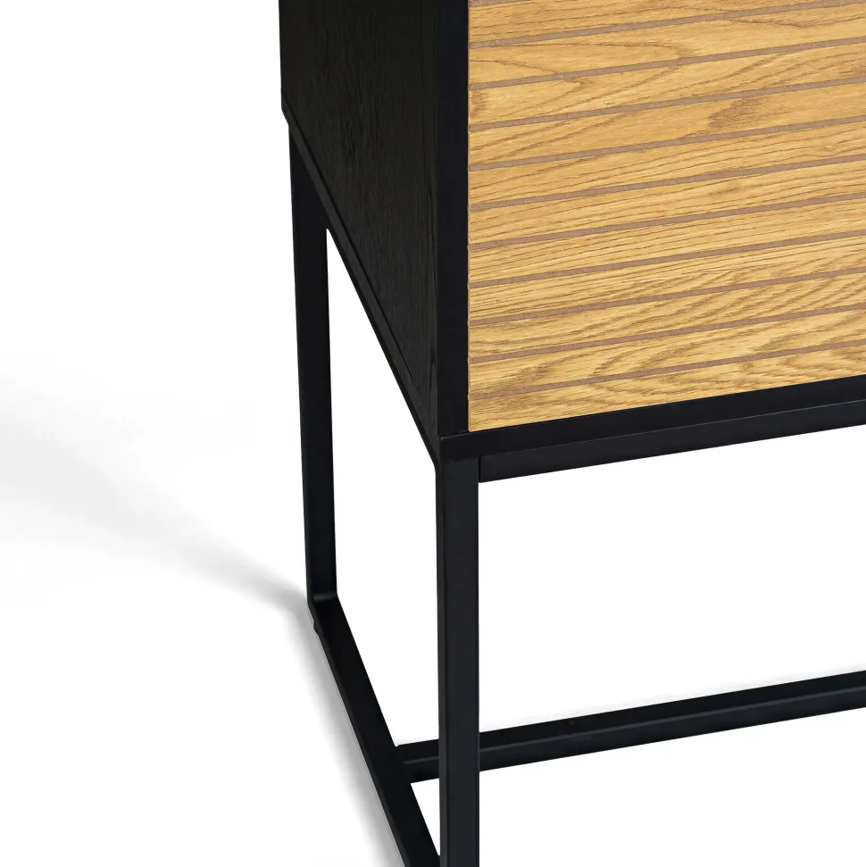 Sideboard 'Line' - Ek/Svart