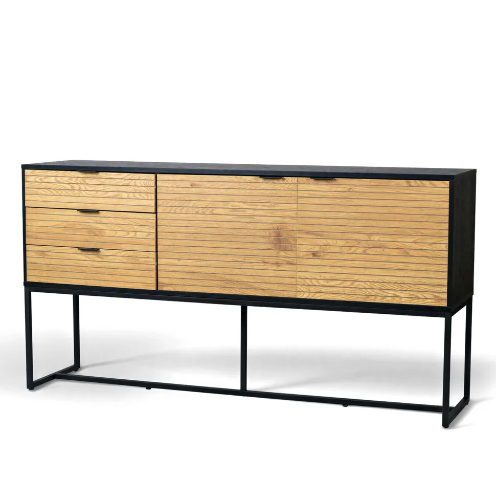Sideboard 'Line' - Ek/Svart