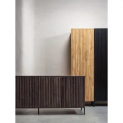 Sideboard ‘New Gravure’ 200 cm - Mörkbrun/Svart