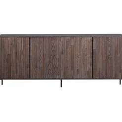 Sideboard ‘New Gravure’ 200 cm - Mörkbrun/Svart