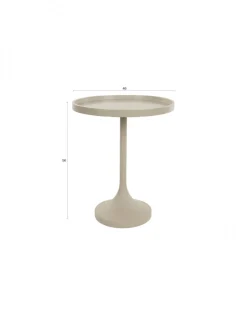 Sidobord 'Jason' Ø46 cm - Beige