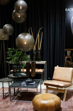 Sittpuff Vintage  - Återvunnet läder