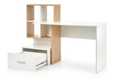 Skrivbord 'Grosso' - Vit/Natur