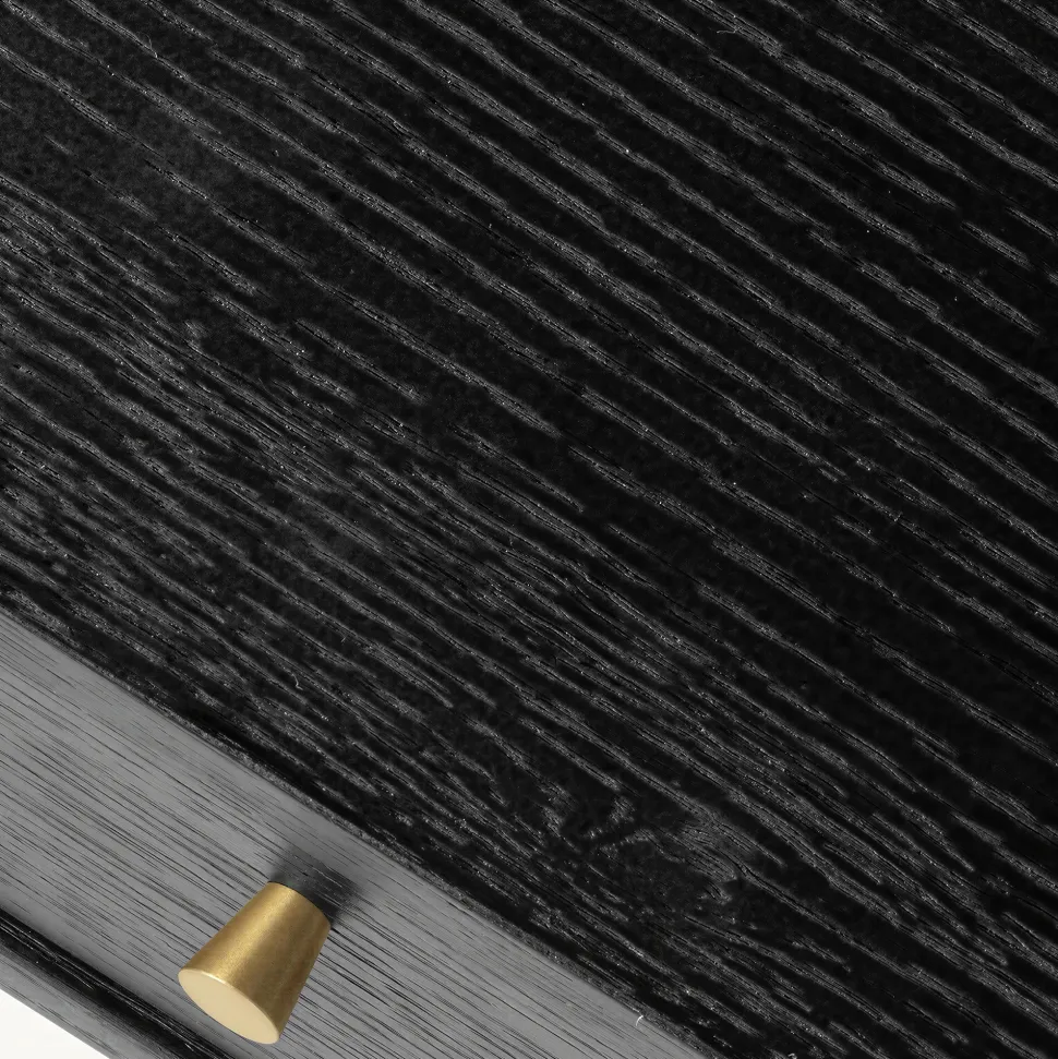 Skrivbord 'Lux' - Svart/Mässing