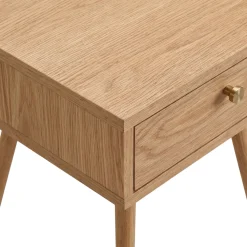 Sängbord 'Prime' - Ek/Mässing