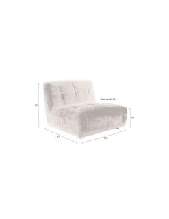 Soffa 'Giada' 1-sits - Plommon