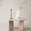 Soffbord 'Arvika' Runt 80cm - Vitpigmenterad Ek